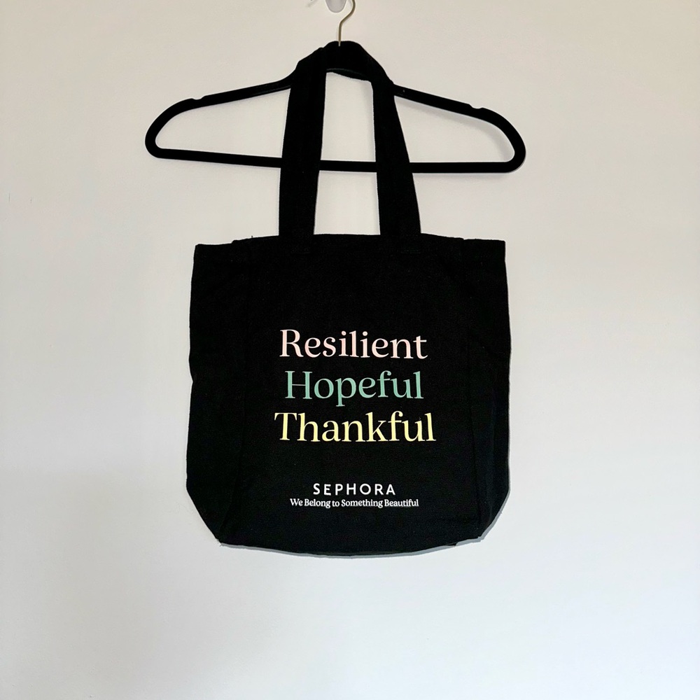 Sephora Black Tote with Text